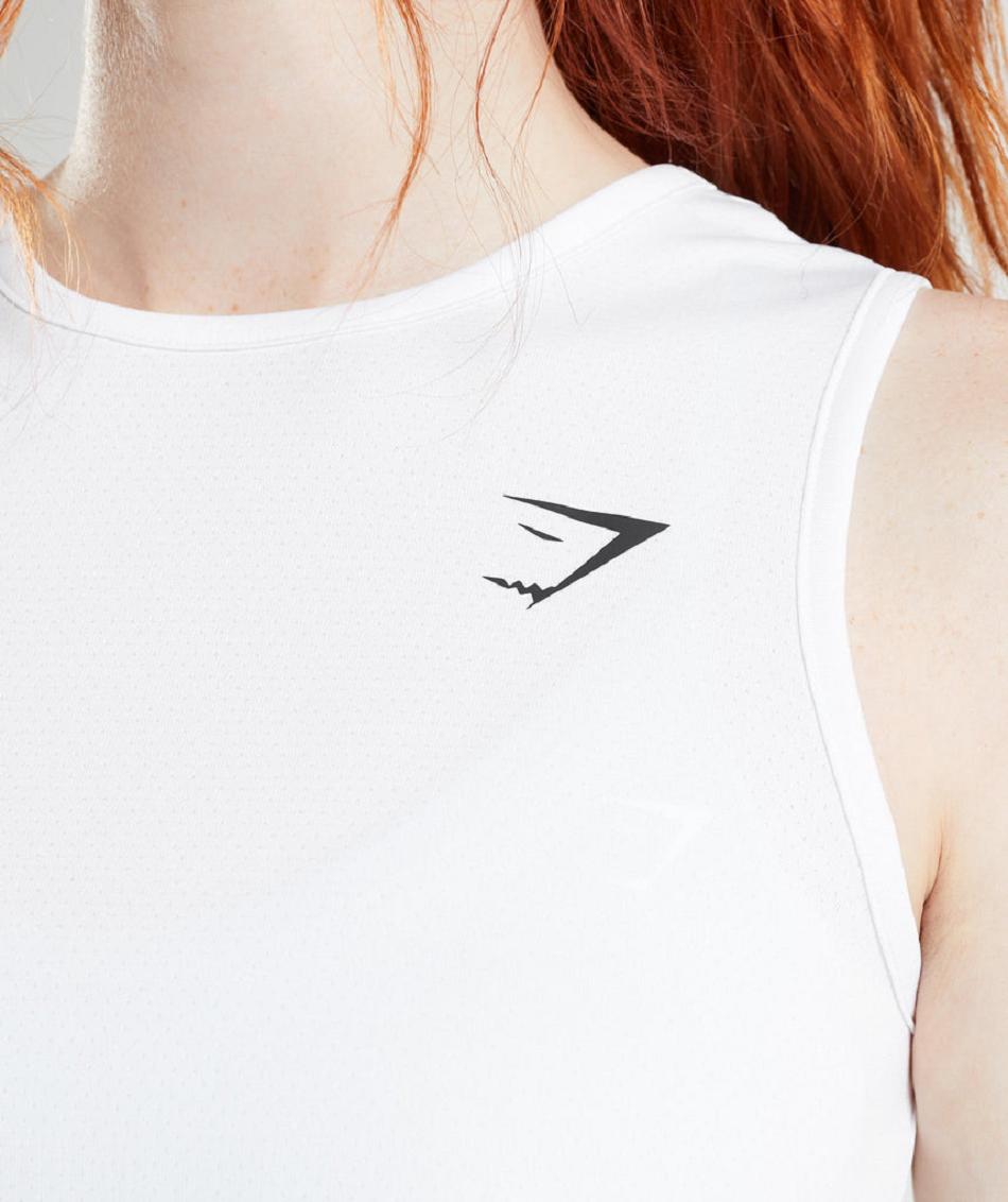 Corp Tops Gymshark Entrenamiento Mujer Blancas | CO 2493SGL